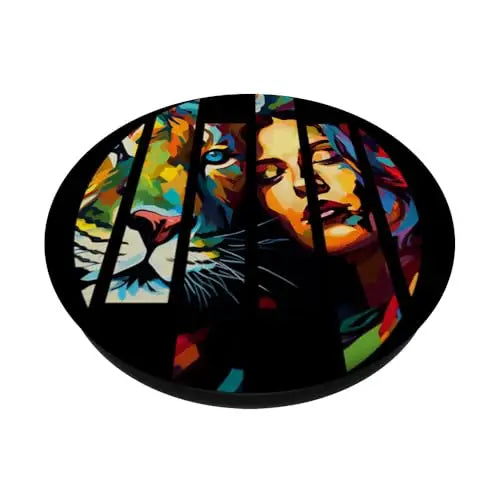 Wild Connection: Fragmented Vibrant Fusion PopSockets