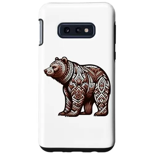 Wild Majestic Elegance: Brown Bear with Tribal Pattern Case
