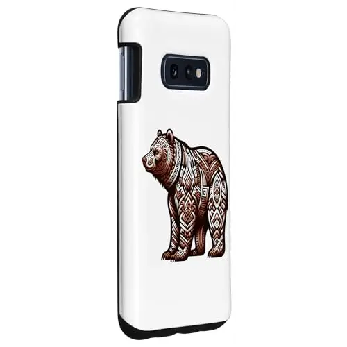 Wild Majestic Elegance: Brown Bear with Tribal Pattern Case