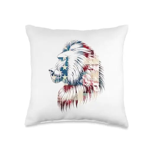 Wild Patriot: Celebrating Animal Patriotism Throw Pillow
