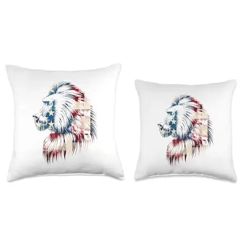Wild Patriot: Celebrating Animal Patriotism Throw Pillow