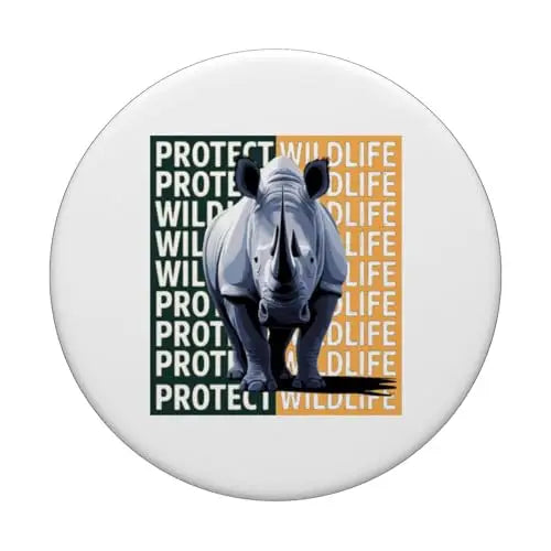 Wild Rhino: A Call to Protect Wildlife PopSockets Swappable