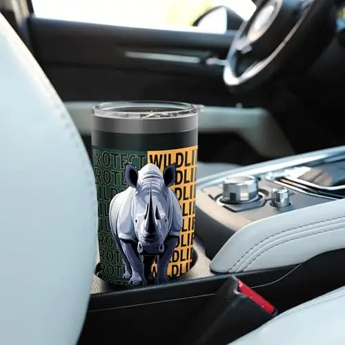 Wild Rhino: A Call to Protect Wildlife Stainless Steel