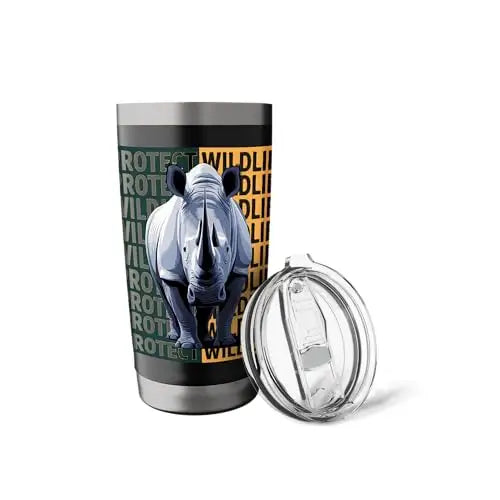 Wild Rhino: A Call to Protect Wildlife Stainless Steel