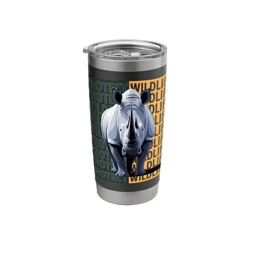 Wild Rhino: A Call to Protect Wildlife Stainless Steel
