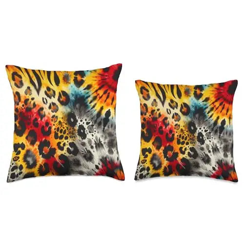 Wildfire Tapestry: Fusion of Nature and Art Throw Pillow