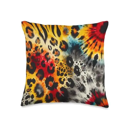 Wildfire Tapestry: Fusion of Nature and Art Throw Pillow