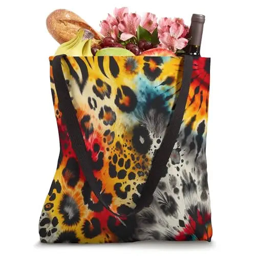 Wildfire Tapestry: Fusion of Nature and Art Tote Bag Apparel