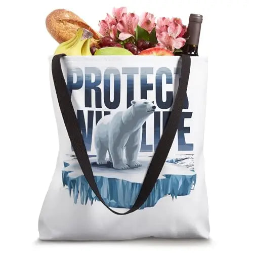 Wildlife Defender: Protecting Arctic Polar Bears Tote Bag