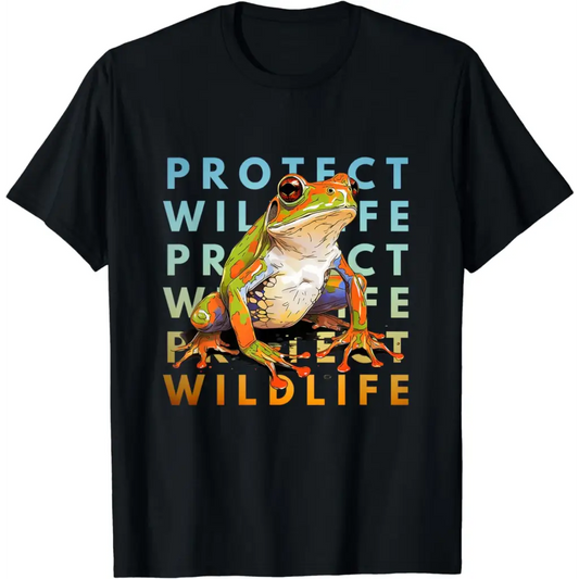 Wildlife Defender: Protecting Frogs T-Shirt - Black / Men