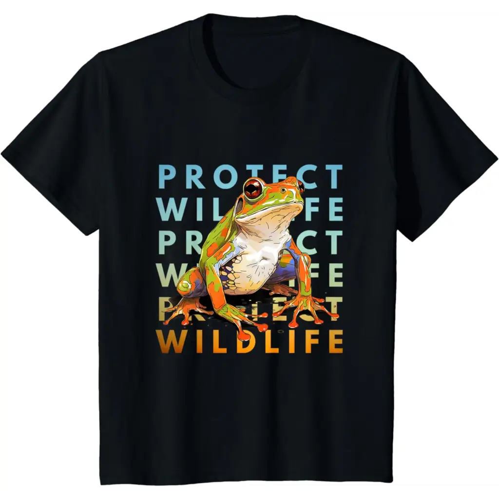 Wildlife Defender: Protecting Frogs T-Shirt - Black / Youth