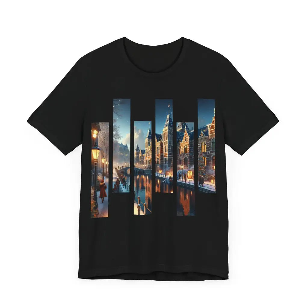 Winter Stroll Along the Canal Jersey Short Sleeve Tee T
