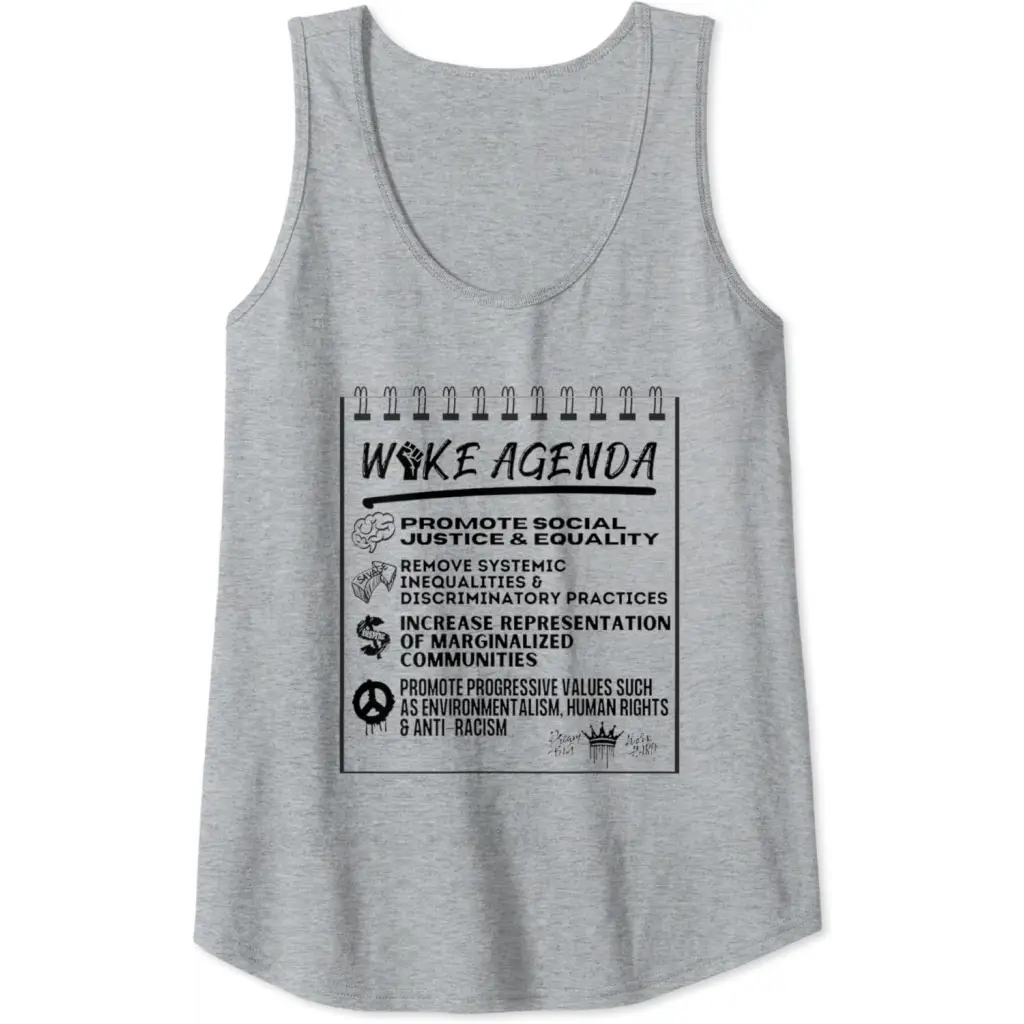 Woke Agenda: Civil Rights Social Issues Justice Tank Top