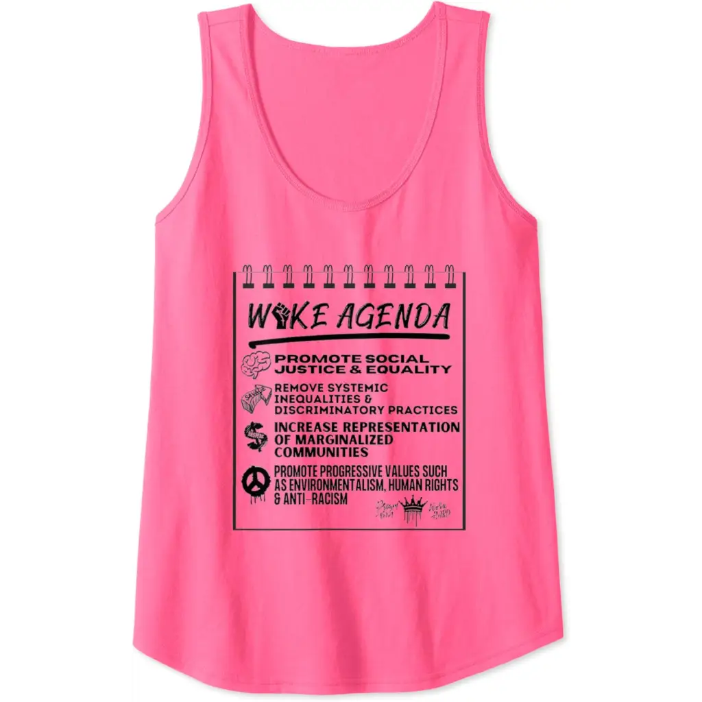 Woke Agenda: Civil Rights Social Issues Justice Tank Top