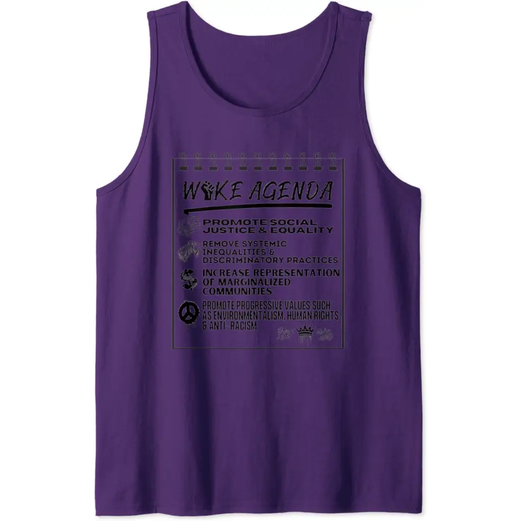 Woke Agenda: Civil Rights Social Issues Justice Tank Top