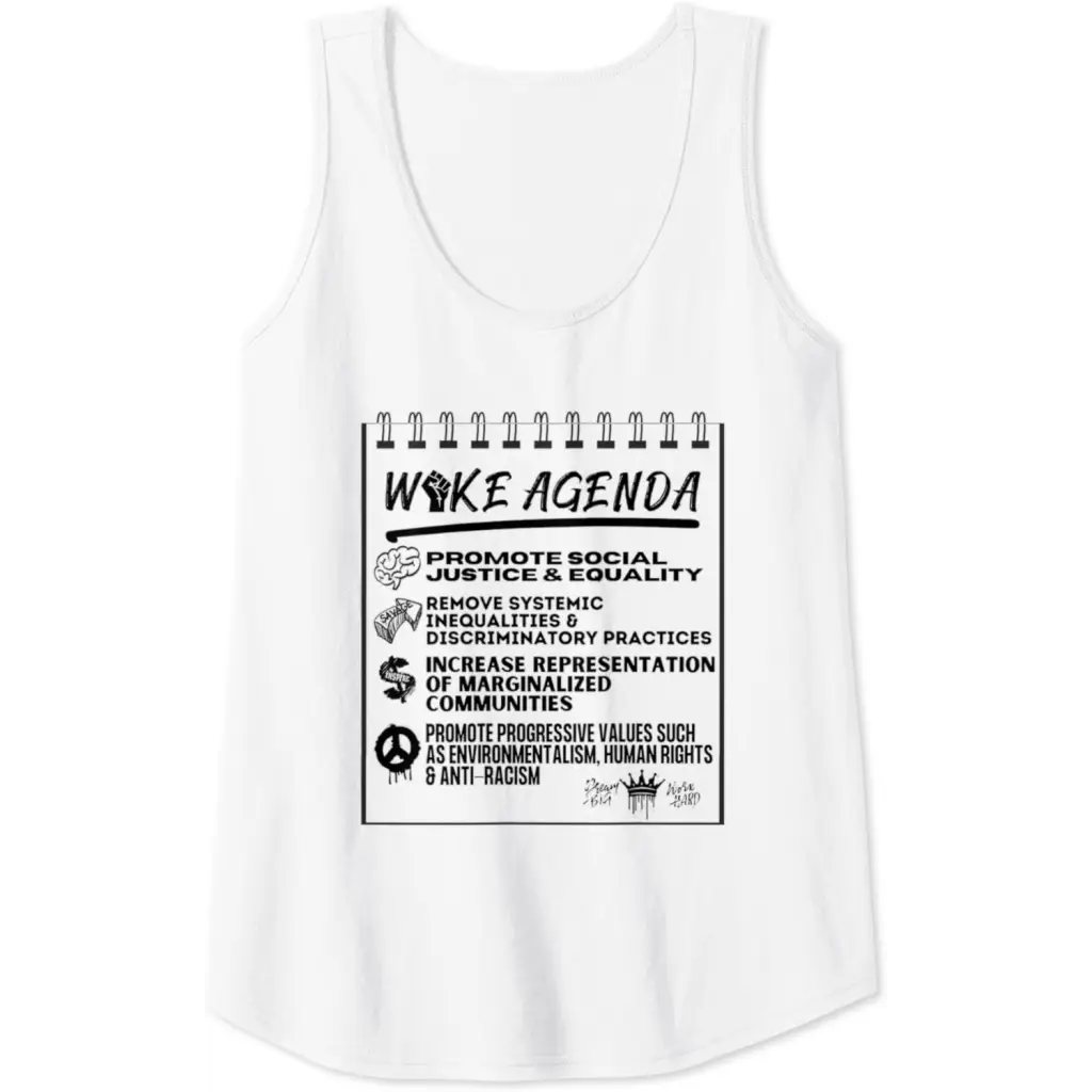 Woke Agenda: Civil Rights Social Issues Justice Tank Top