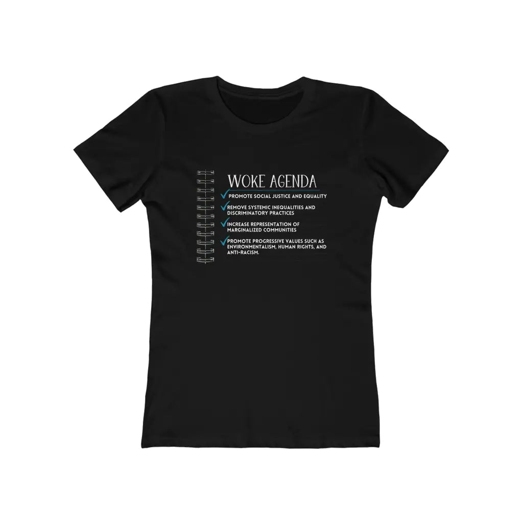 Woke Agenda Fitted Short Sleeve Tee - Solid Black / S