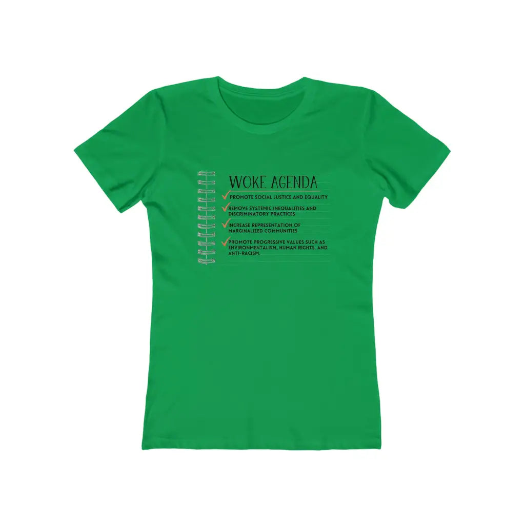 Woke Agenda Fitted Short Sleeve Tee - Solid Kelly Green / S