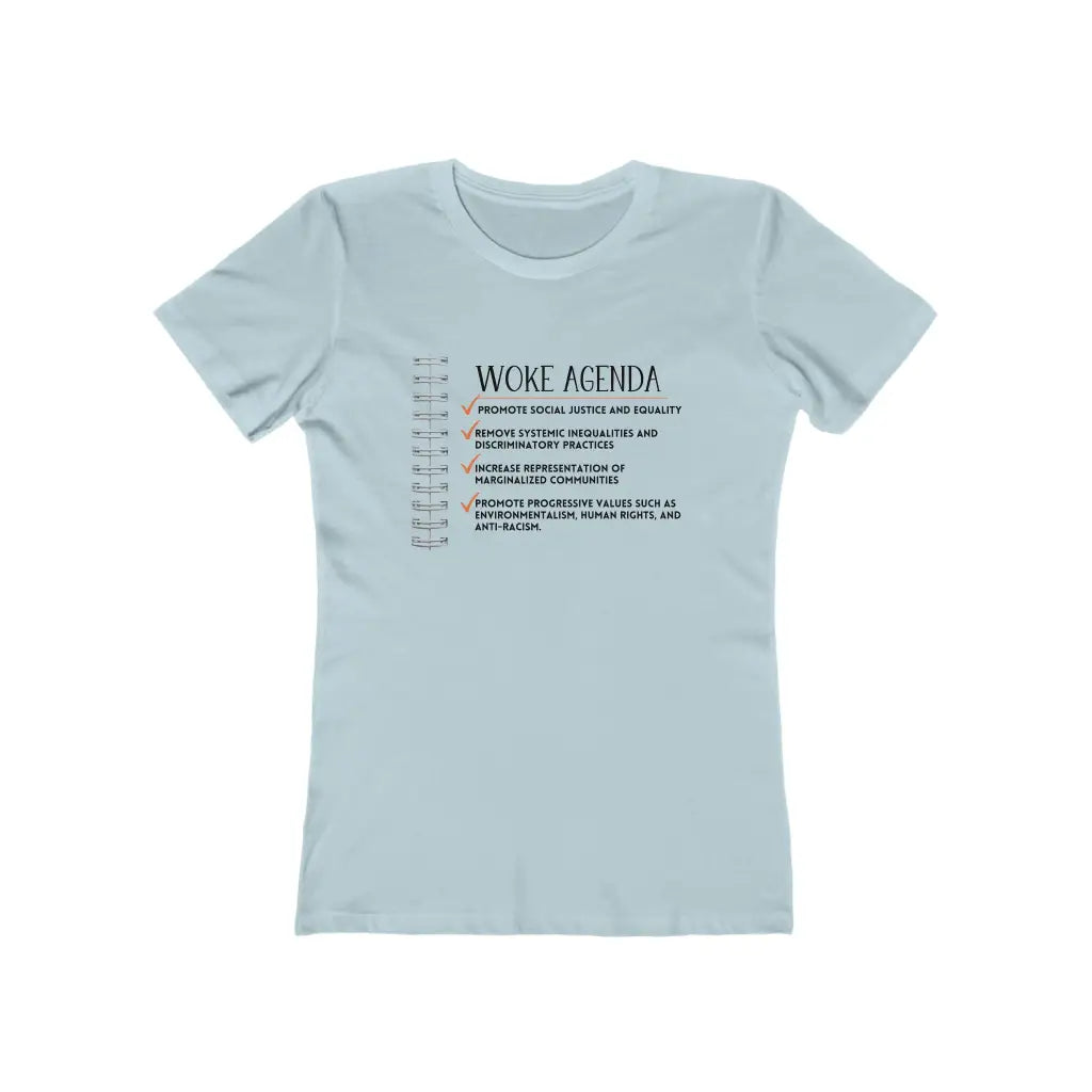 Woke Agenda Fitted Short Sleeve Tee - Solid Light Blue / S