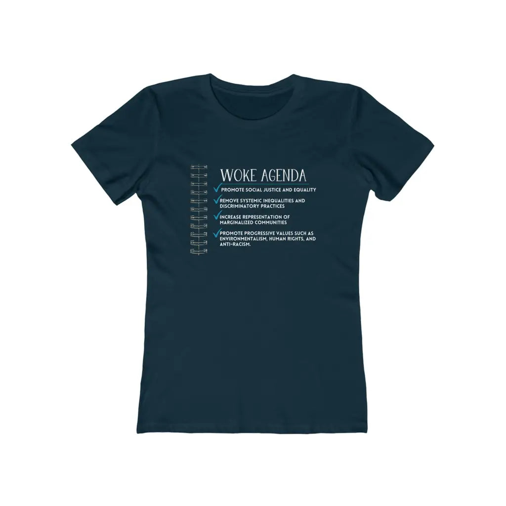 Woke Agenda Fitted Short Sleeve Tee - Solid Midnight Navy