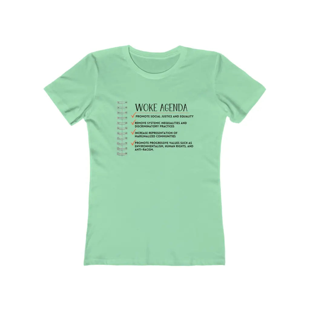 Woke Agenda Fitted Short Sleeve Tee - Solid Mint / M