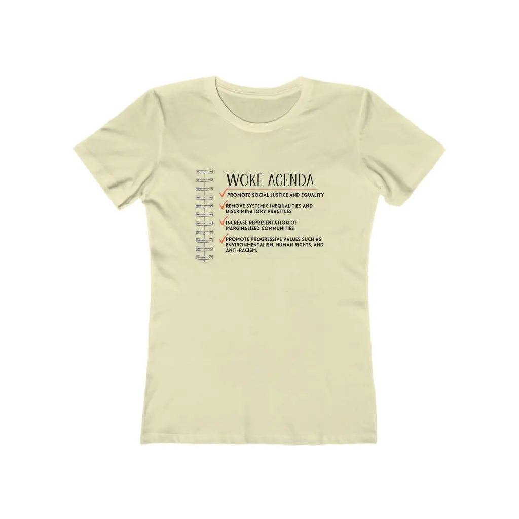 Woke Agenda Fitted Short Sleeve Tee - Solid Natural / S