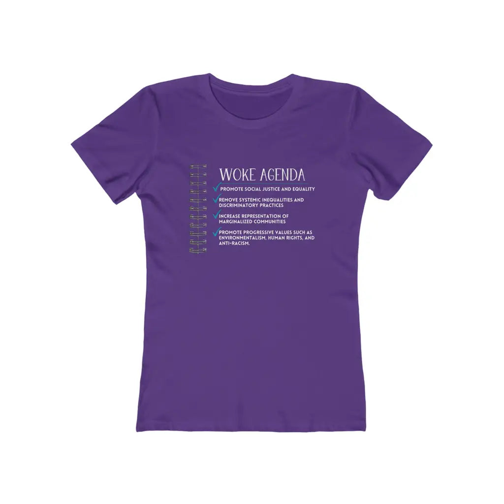 Woke Agenda Fitted Short Sleeve Tee - Solid Purple Rush / S