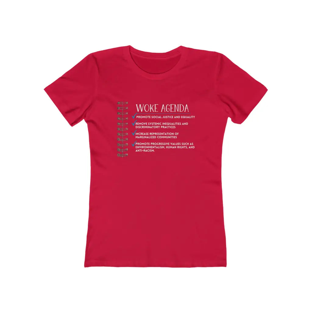 Woke Agenda Fitted Short Sleeve Tee - Solid Red / S