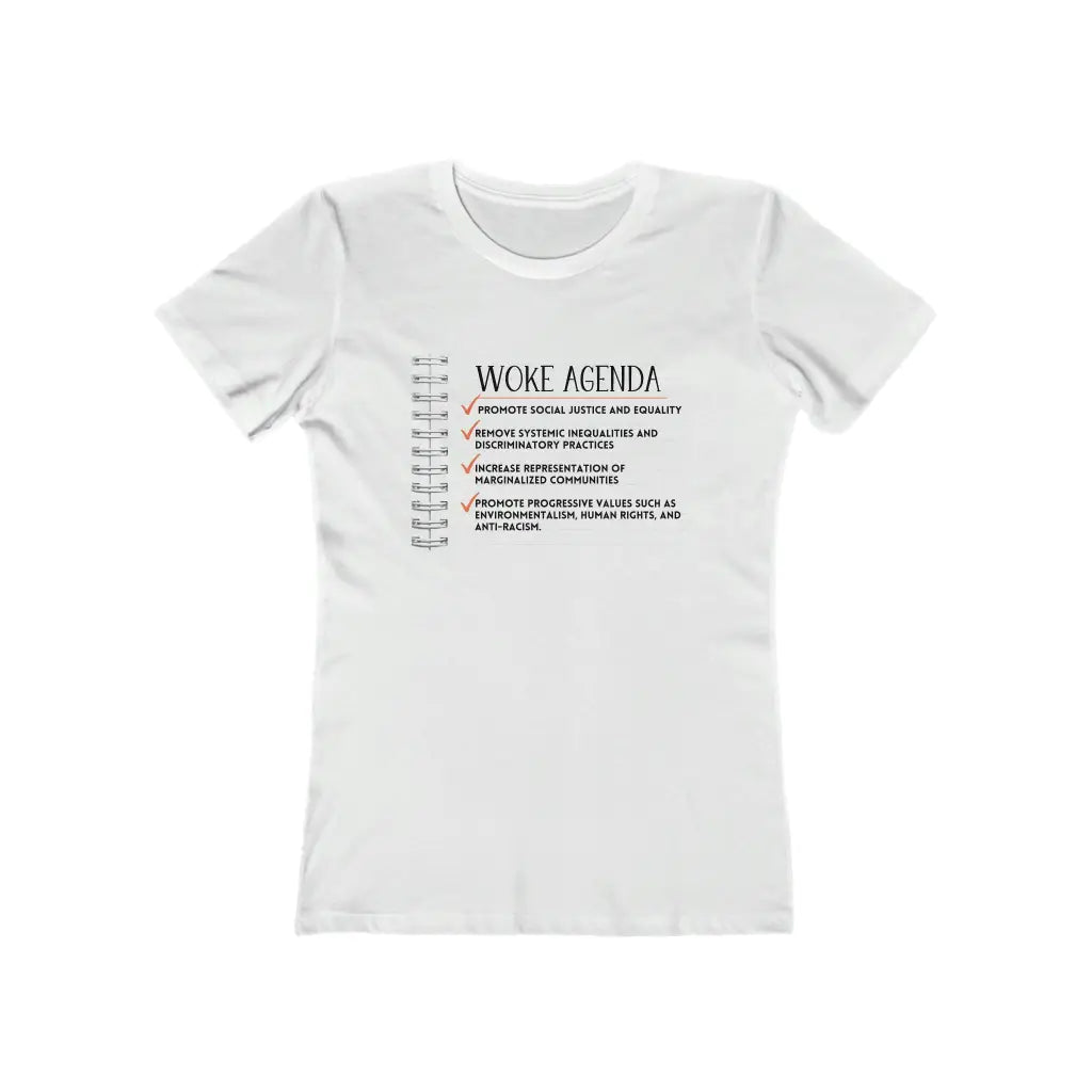 Woke Agenda Fitted Short Sleeve Tee - Solid White / S