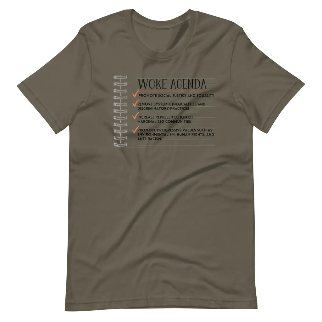 Woke Agenda Unisex t-shirt - Army / S - T-Shirt