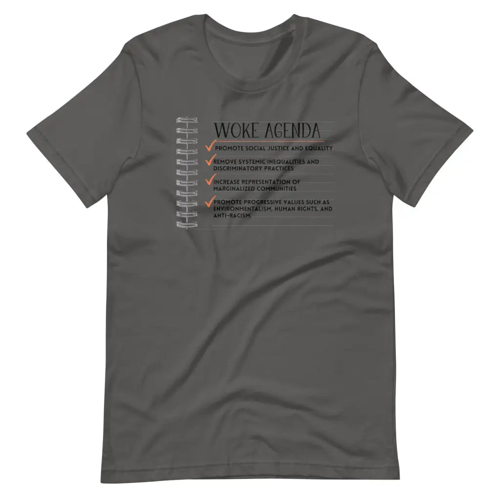 Woke Agenda Unisex t-shirt - Asphalt / S - T-Shirt