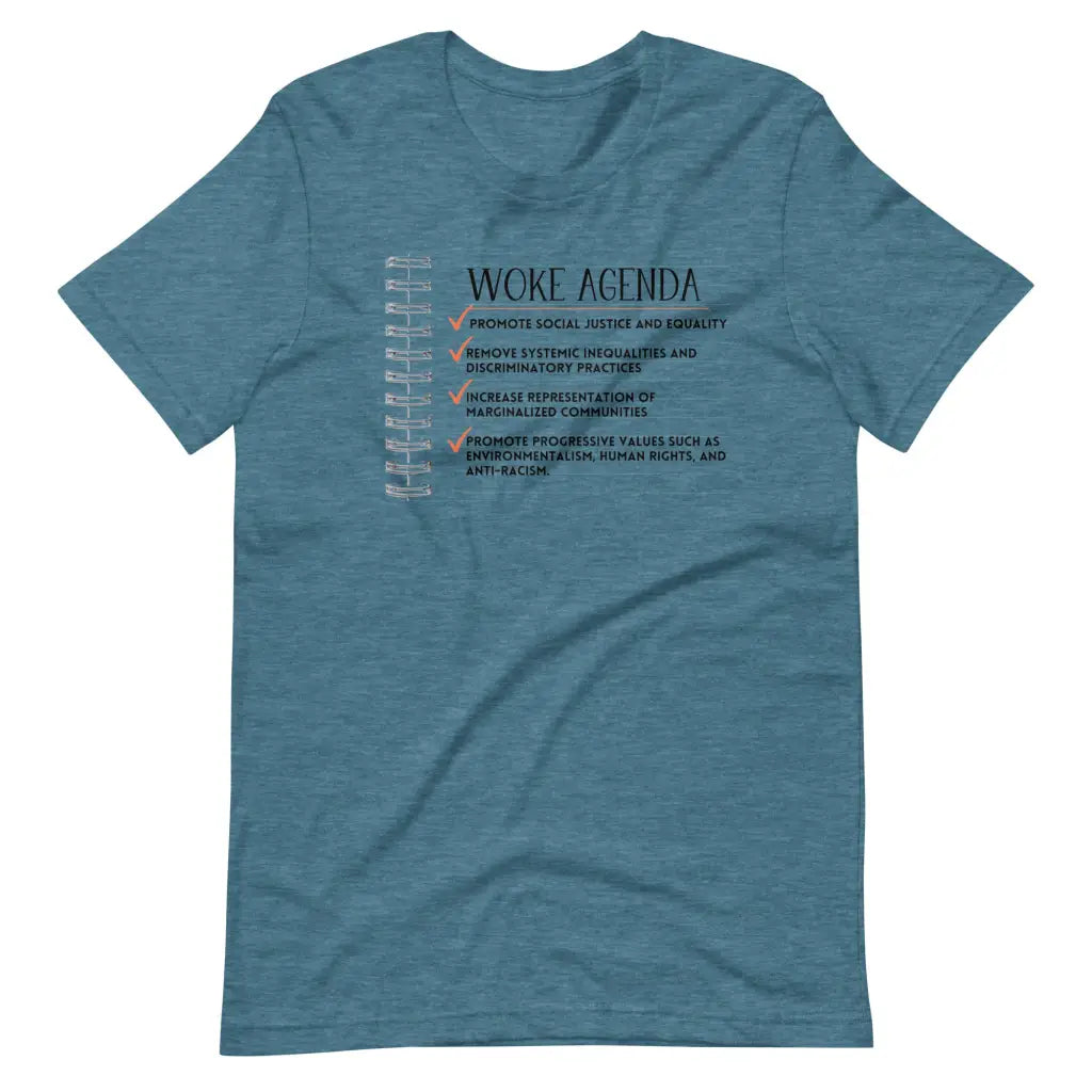 Woke Agenda Unisex t-shirt - Heather Deep Teal / S - T-Shirt