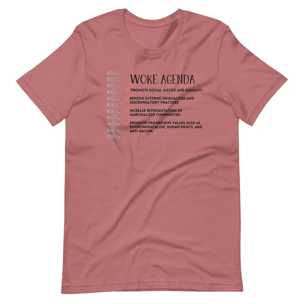 Woke Agenda Unisex t-shirt - Mauve / S - T-Shirt