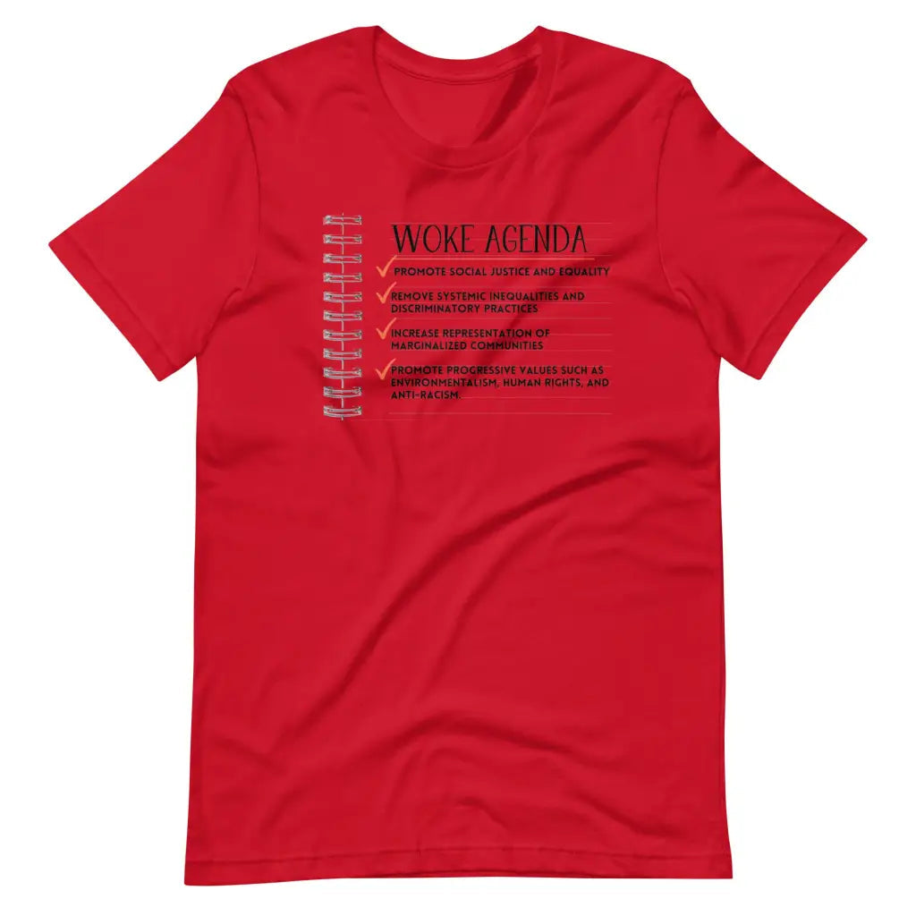 Woke Agenda Unisex t-shirt - Red / S - T-Shirt