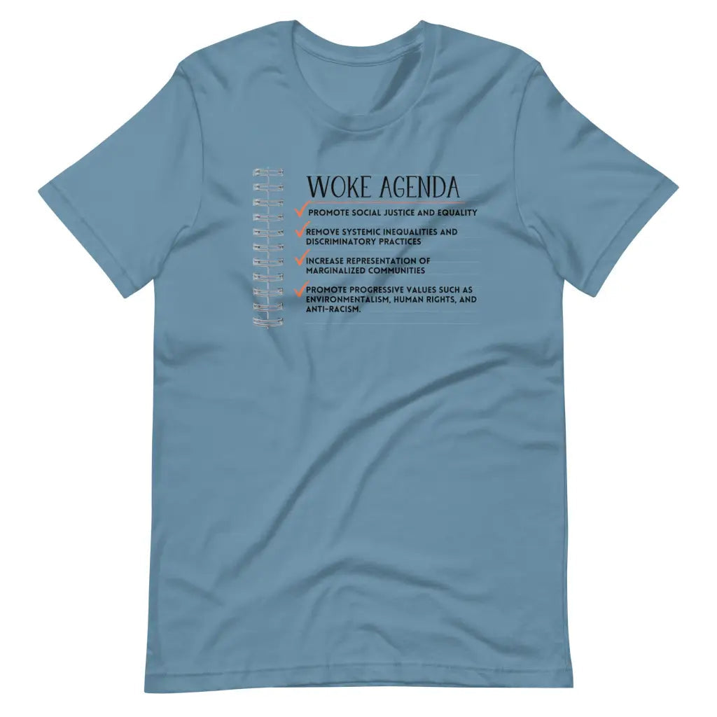 Woke Agenda Unisex t-shirt - Steel Blue / S - T-Shirt