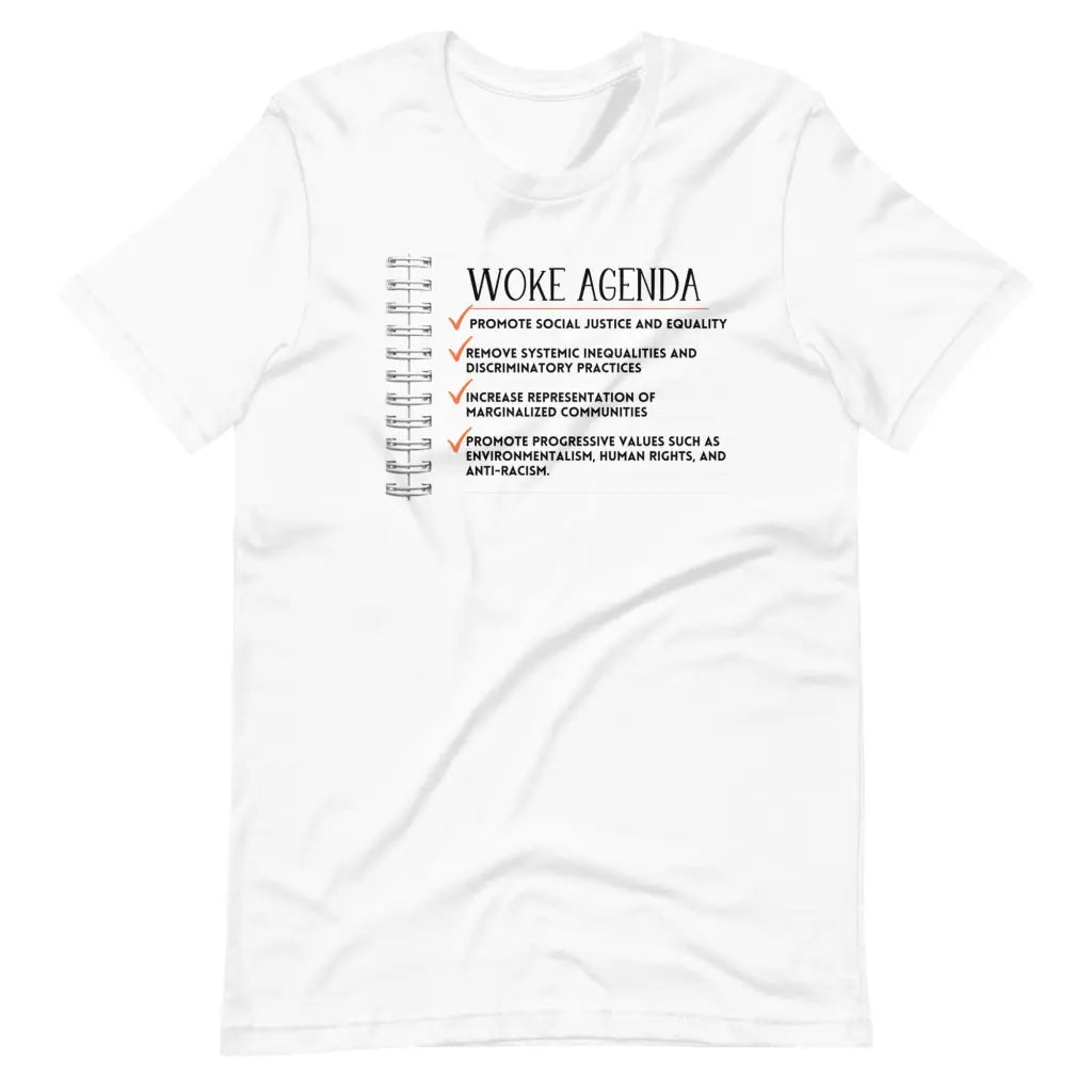 Woke Agenda Unisex t-shirt - White / S - T-Shirt