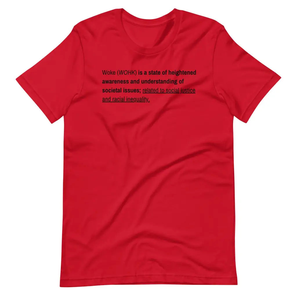 Woke Definition Unisex t-shirt - Red / S - T-Shirt