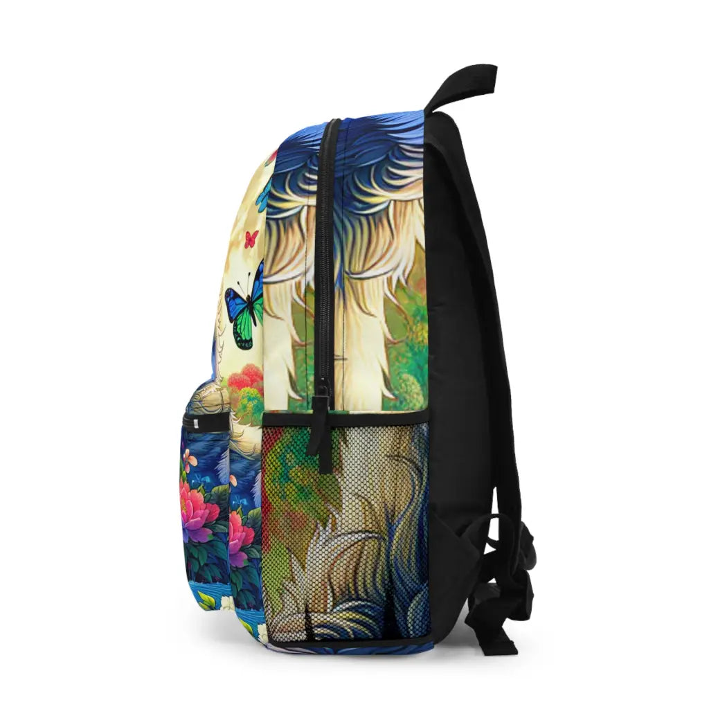 Wolf in a Luminous Meadow Backpack One size Bags