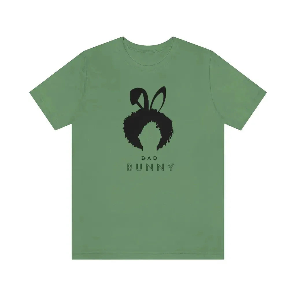 Women’s Afro Bad Bunny Jersey Short Sleeve Tee #1 - Leaf