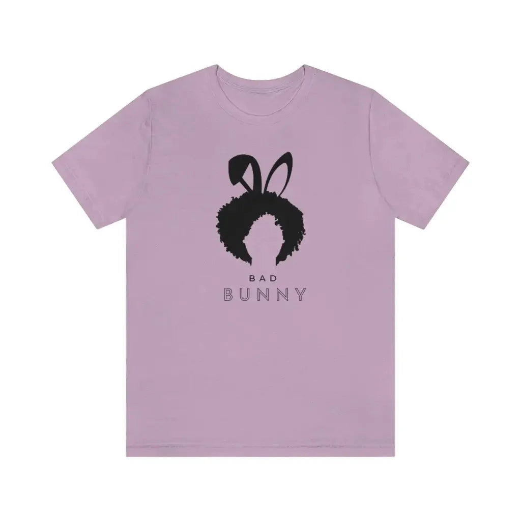 Women’s Afro Bad Bunny Jersey Short Sleeve Tee #1 - Lilac