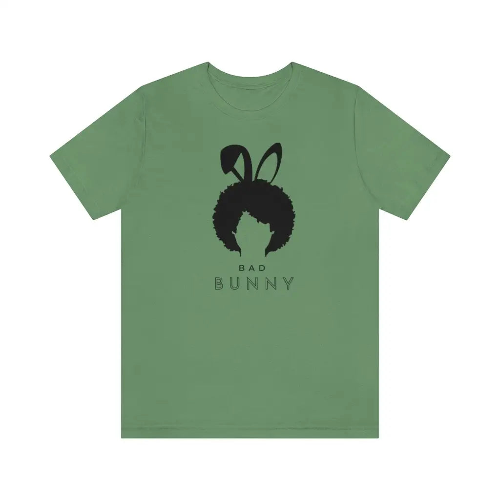 Women’s Afro Bad Bunny Short Sleeve Tee #2 - Leaf / XS