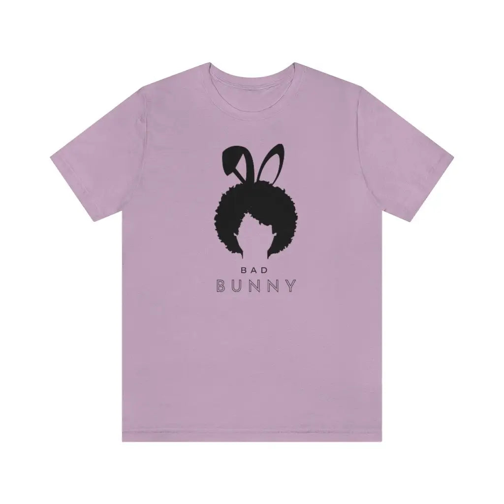 Women’s Afro Bad Bunny Short Sleeve Tee #2 - Lilac / XS