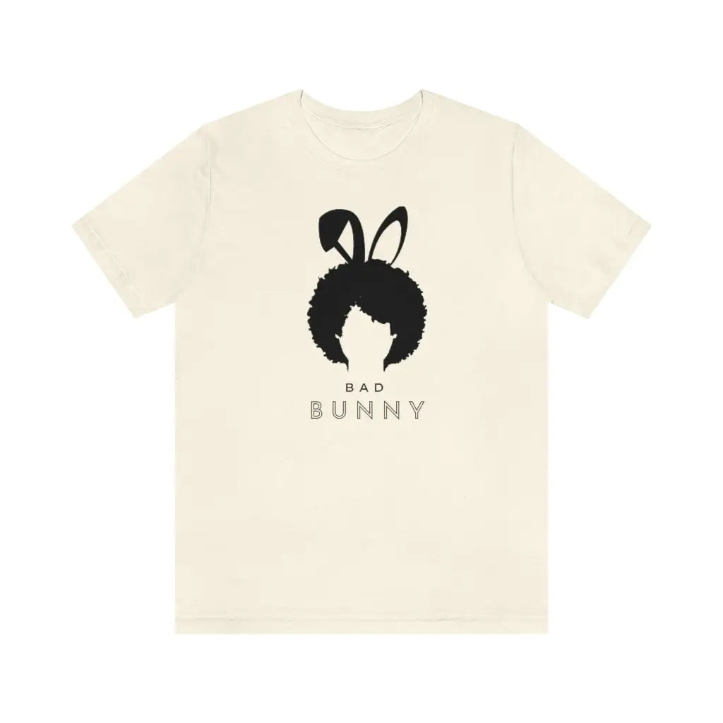 Women’s Afro Bad Bunny Short Sleeve Tee #2 - Natural / XS