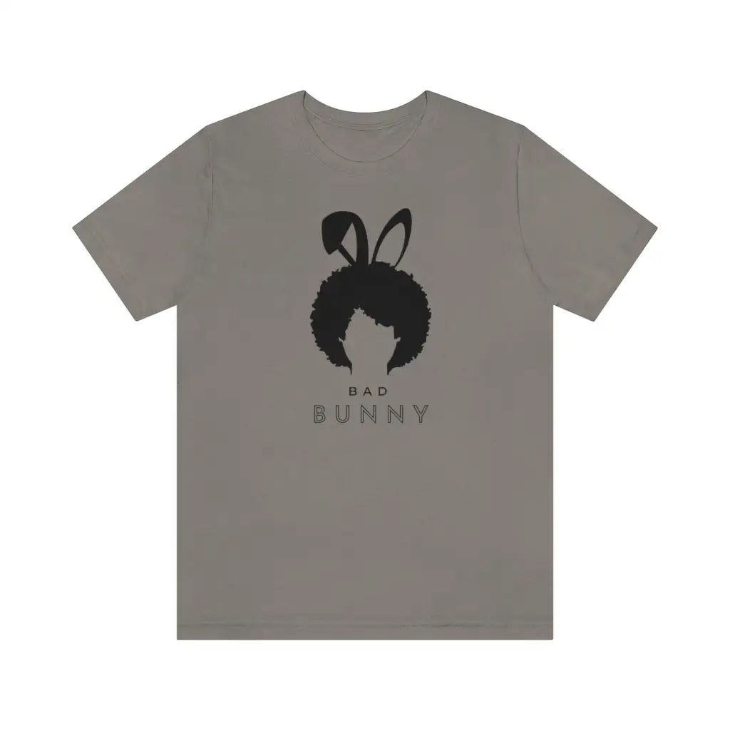 Women’s Afro Bad Bunny Short Sleeve Tee #2 - Pebble Brown