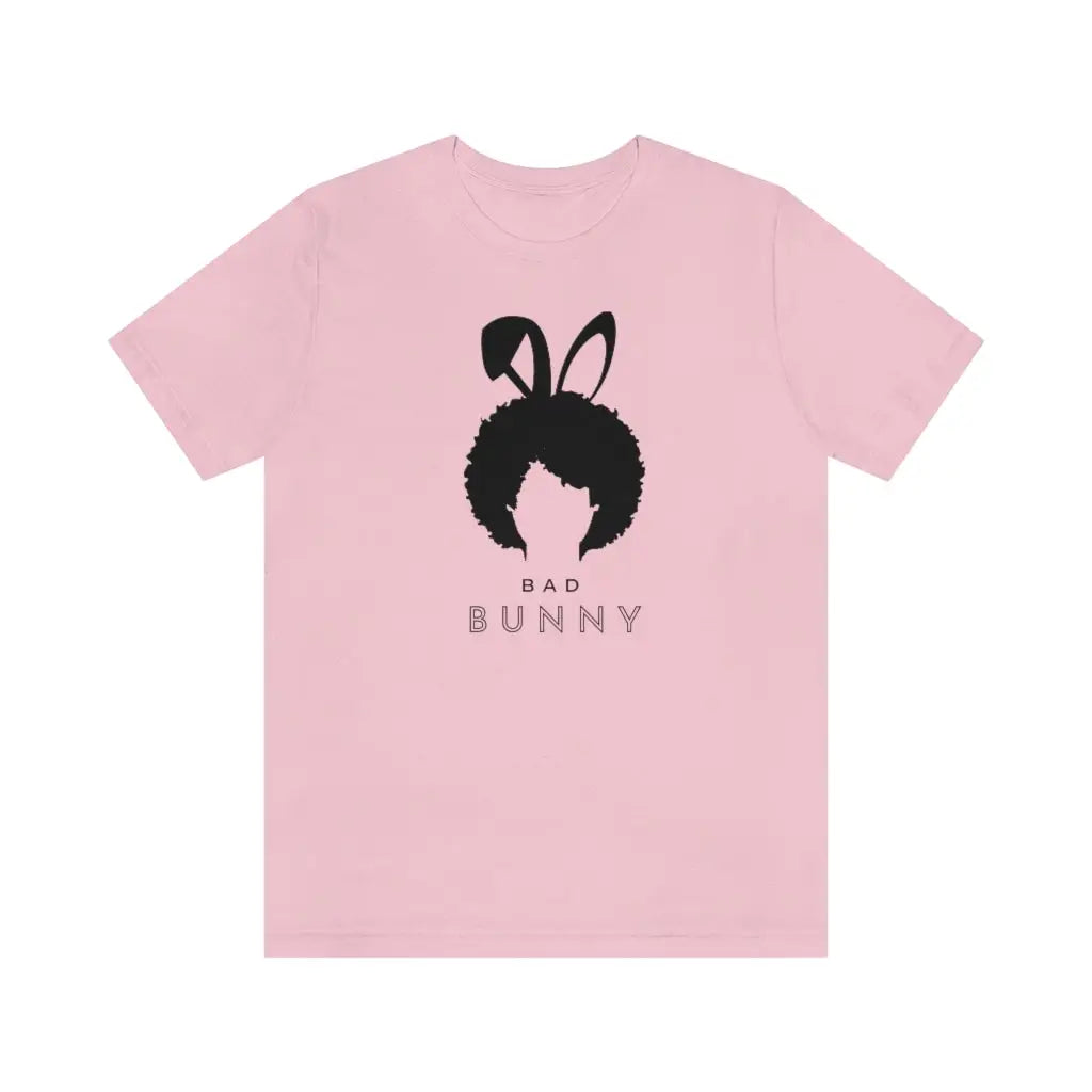 Women’s Afro Bad Bunny Short Sleeve Tee #2 - Pink / XS