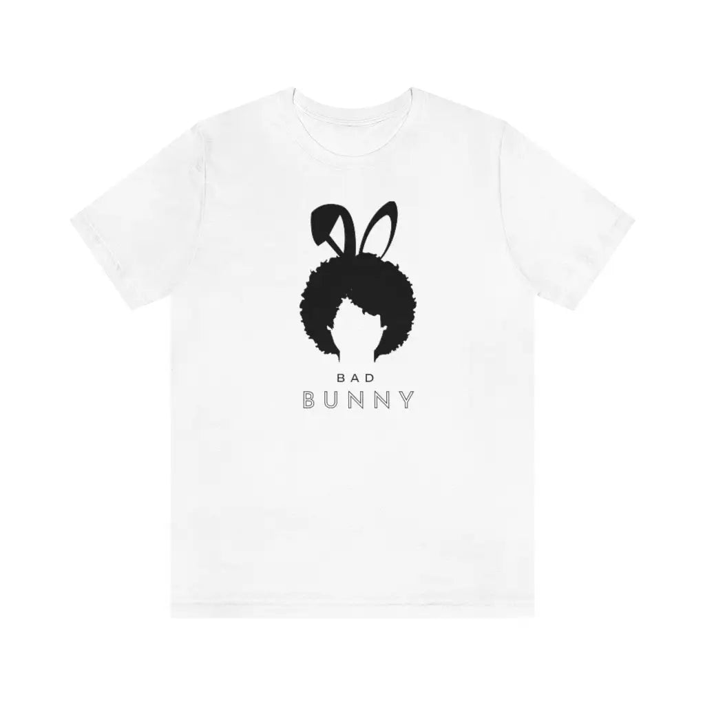 Women’s Afro Bad Bunny Short Sleeve Tee #2 - White / XS