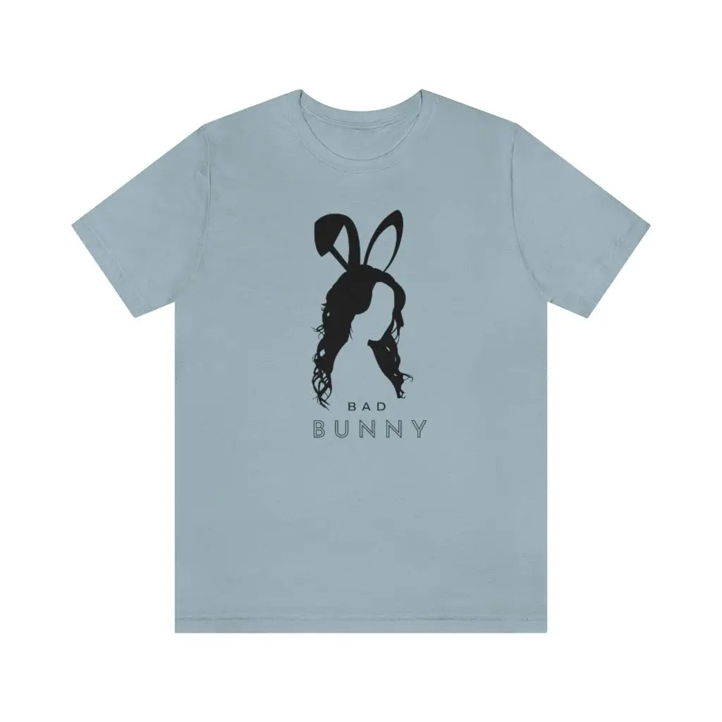 Women’s Bad Bunny Jersey Short Sleeve Tee #1 - Light Blue