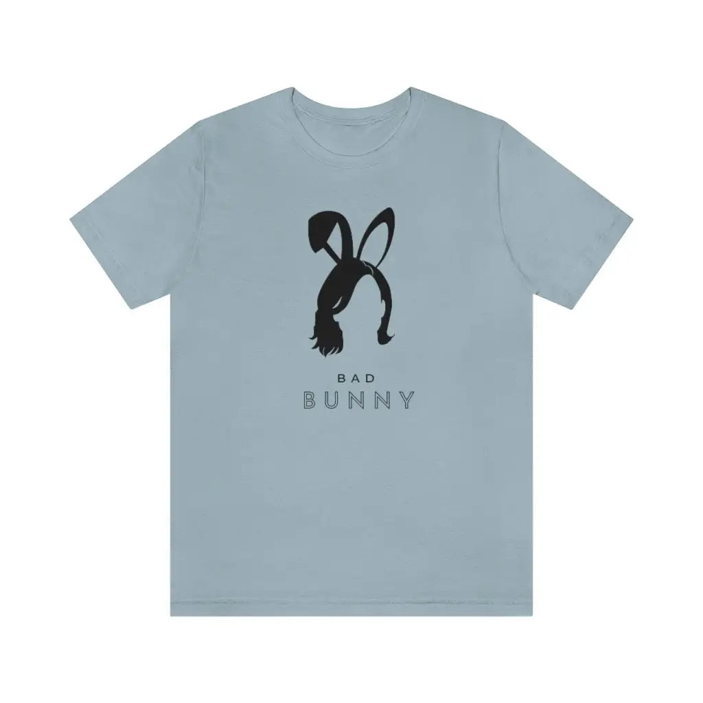 Women’s Bad Bunny Jersey Short Sleeve Tee #2 - Light Blue