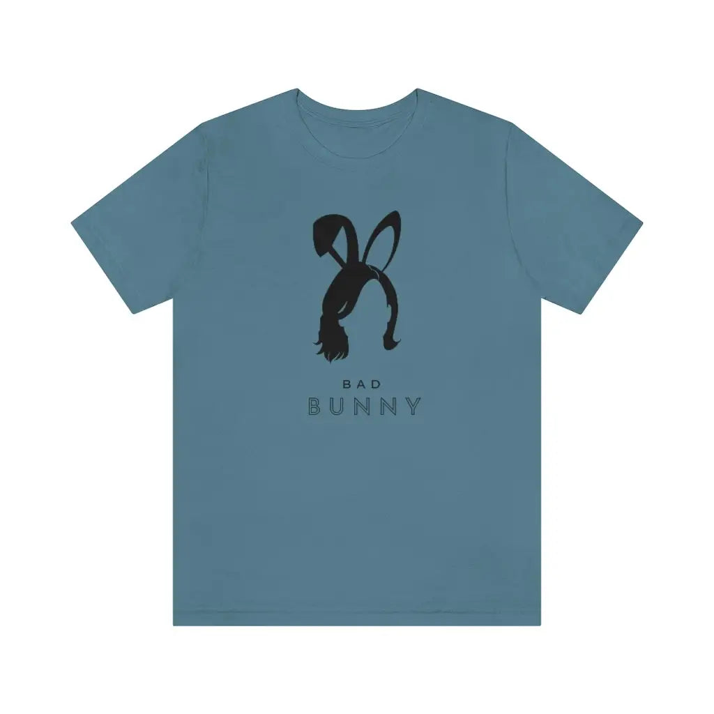 Women’s Bad Bunny Jersey Short Sleeve Tee #2 - Steel Blue