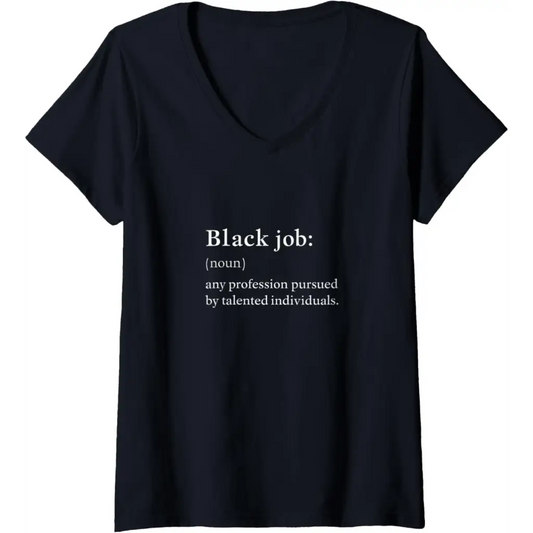 Womens Black Job Definition: Politics professionals V-Neck